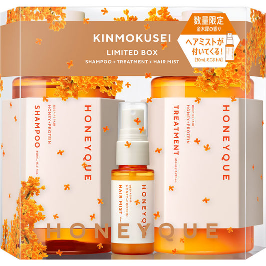 HONEYQUE Osmanthus Limited-Edition  – Shampoo  + Treatment 450 ml+ Way Hair Mist 30 ml