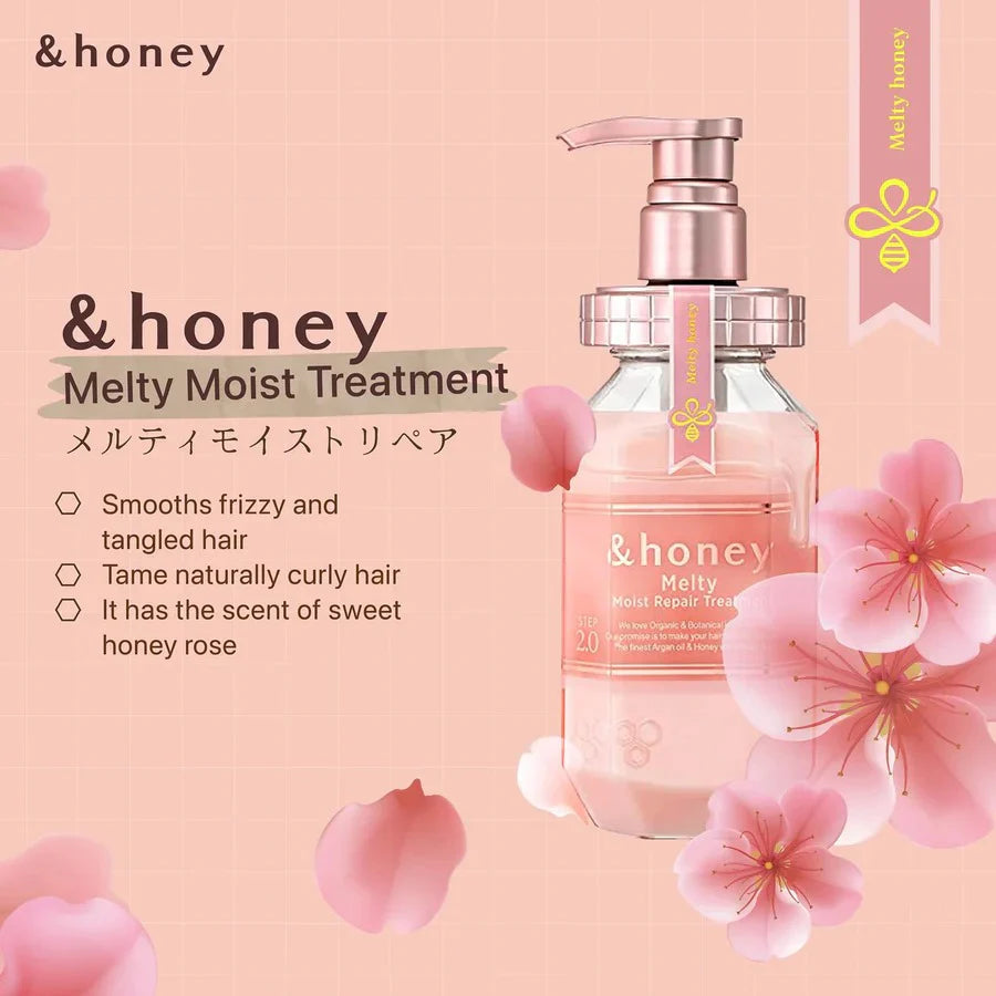 &honey Melty Moist Repair Hair Treatment 2.0 Rose Honey 445g
