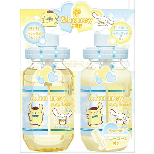 &Honey Sanrio Collaboration Shampoo & Treatment Set – Cinnamoroll & Pompompurin