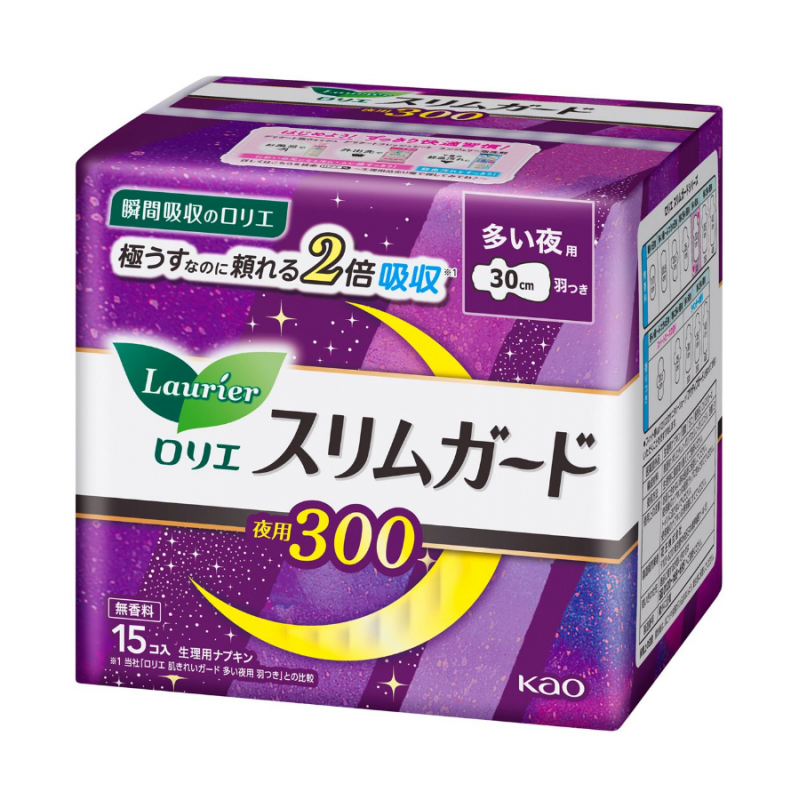 KAO Laurier Night Sanitary Pads 30cm 15pcs