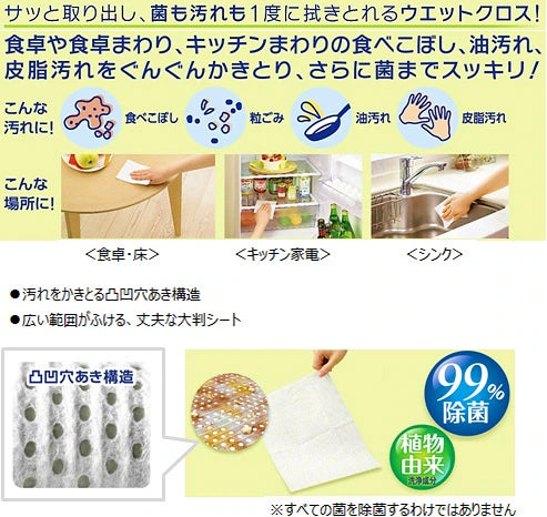 KAO Quickle Dining Table Wet Wipes 20pcs
