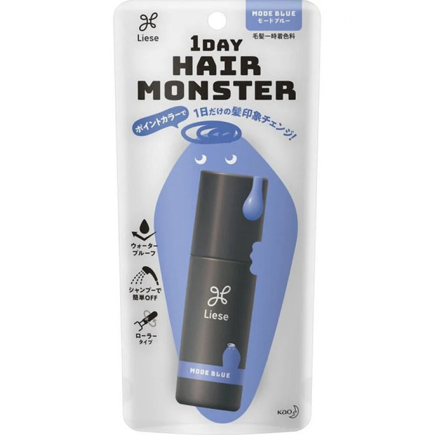 Kao Liese 1 Day Hair Monster Temporary Hair Color Mode Blue 20Ml