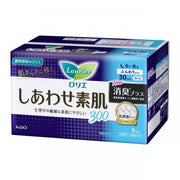 KAO LAURIER Shiawase Suhada Deodorizing Plus Overnight Pads with Wings 30cm 9pcs