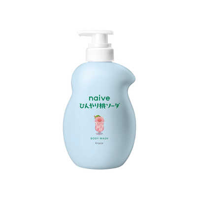 Kracie Naïve “Cool Peach Soda” Foaming Body Soap (Pump Bottle & Refill Pack)