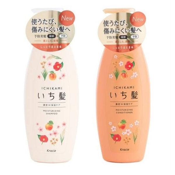 ICHIKAMI Moisturizing Shampoo Conditioner Set 480ml + 480g