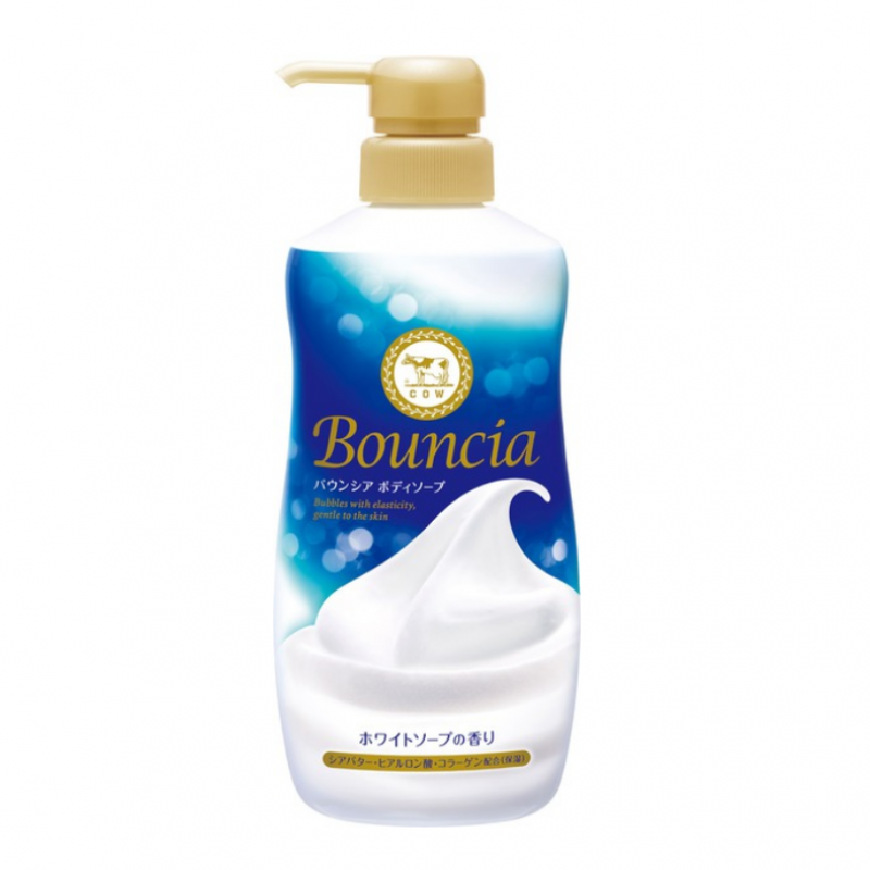 COW Bouncia Premium Moist Body Soap White Floral Scent 480ml
