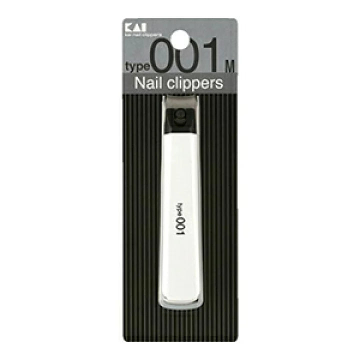 KAI Type 001M Nail Clippers – White, Folding Handle