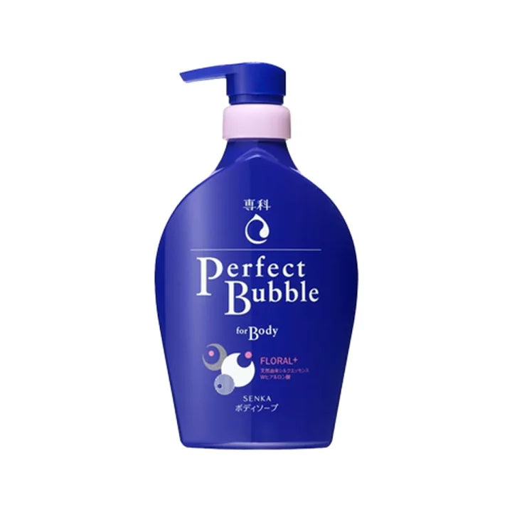 SENKA PERFECT BUBBLE FOR BODY FLORAL 500ML（资生堂专科沐浴露蓝经典花香型）