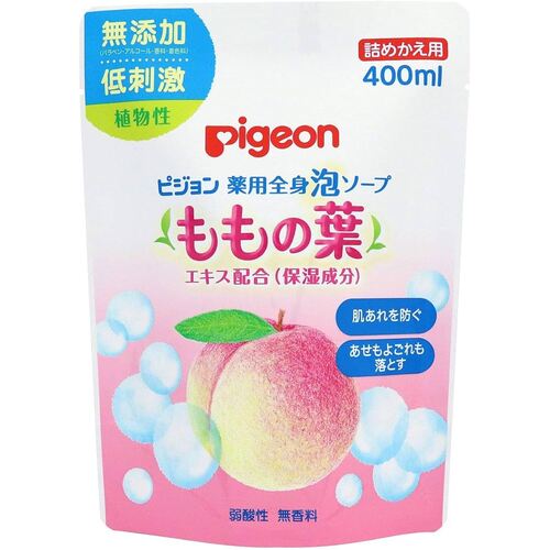 Pigeon Medicated Peach Leaf Foaming Baby Soap (450 ml)