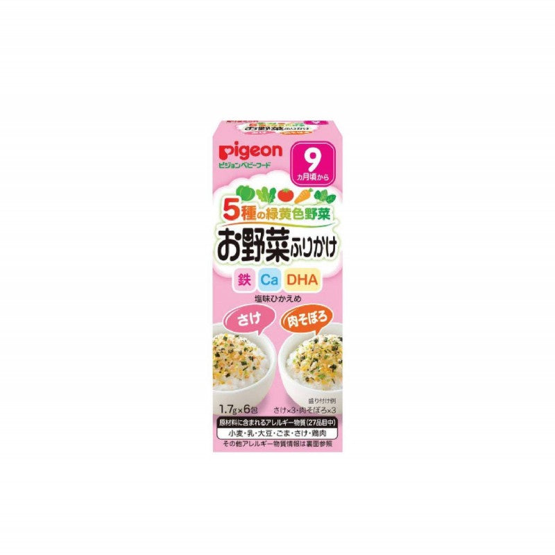 PIGEON Baby Vegetable Furikake Salmon & Meat Soboro 6pcs