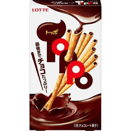 Lotte Toppo Chocolate-Filled Biscuit Sticks (2 × 36g packs)