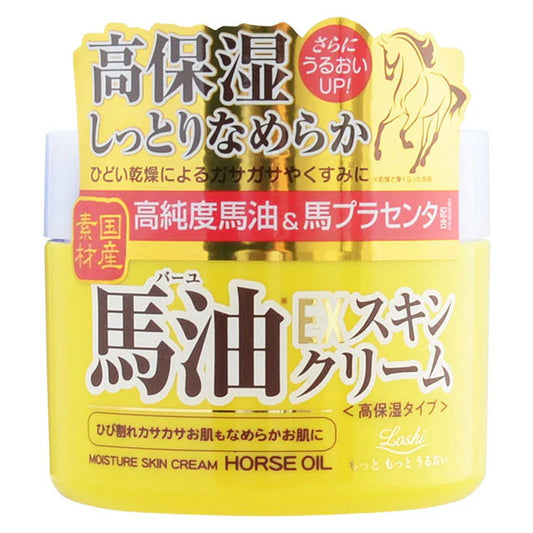 LOSHI Moist-Aid EX Horse Oil Skin Cream – Extra Moisturizing (100 g)