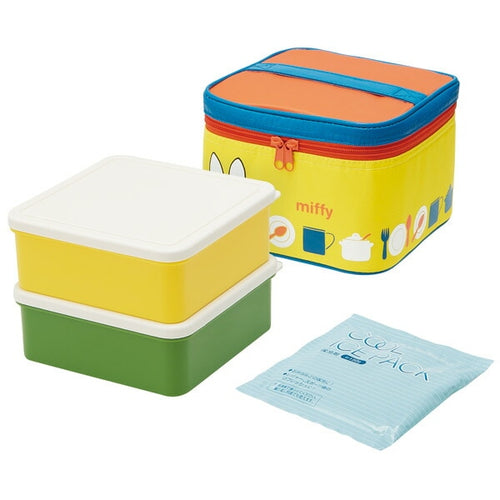 SKATER Miffy Antibacterial Picnic Lunch Box Set with Cooler Bag 2240ml