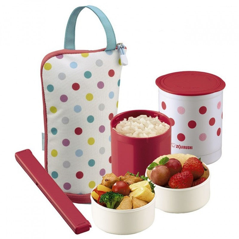 ZOJIRUSHI Insulated Lunch Box Set Multi Dot