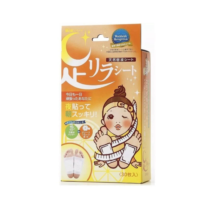 KINOMEGUMI Ashi Rira Foot Relax Sheet Grapefruit 30pcs