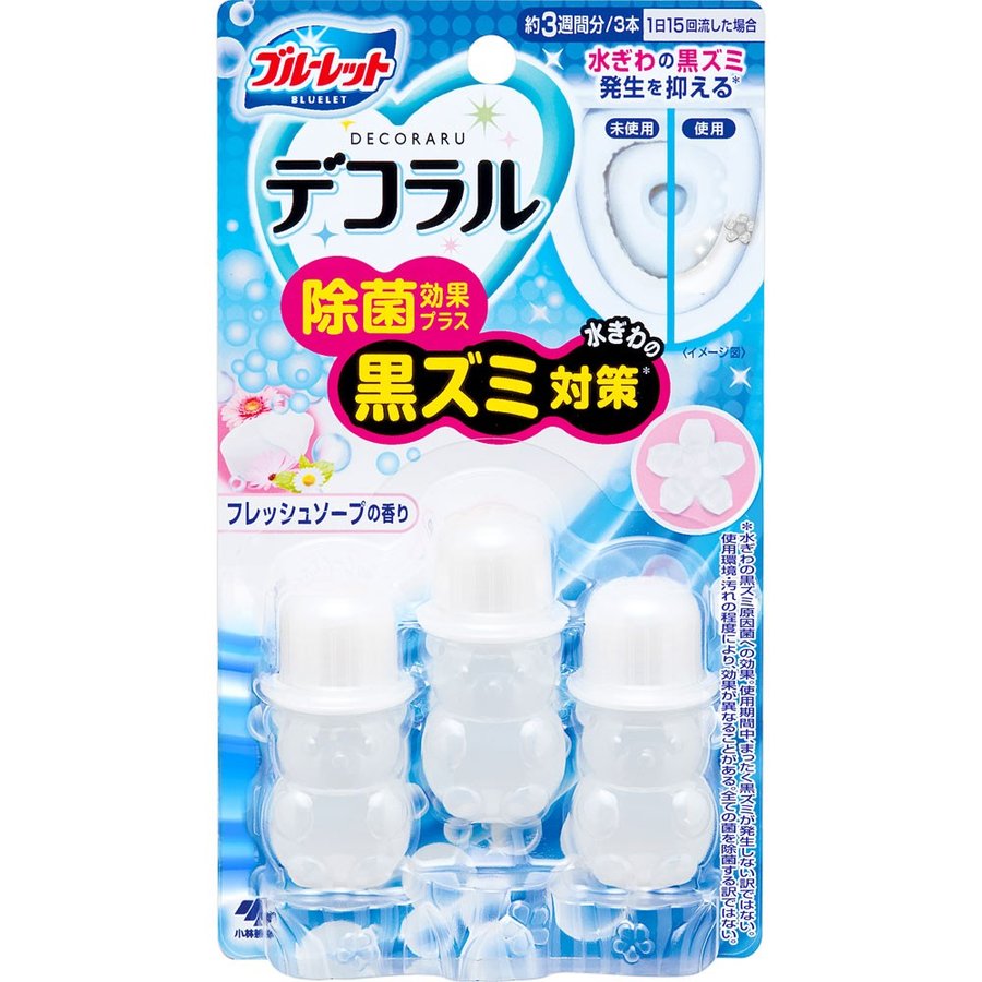 KOBAYASHI Bluelet Decoral Toilet Gel Cleaner 7.5g x 3pcs