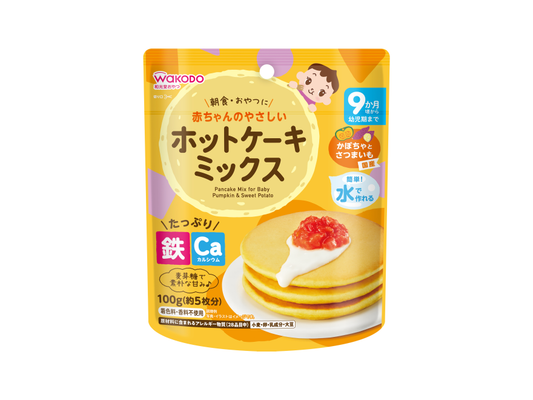 WAKODO BABY PUMPKIN+SWEET POTATO PANCAKE 100G 9M+（和光堂松饼粉 南瓜紫薯100g