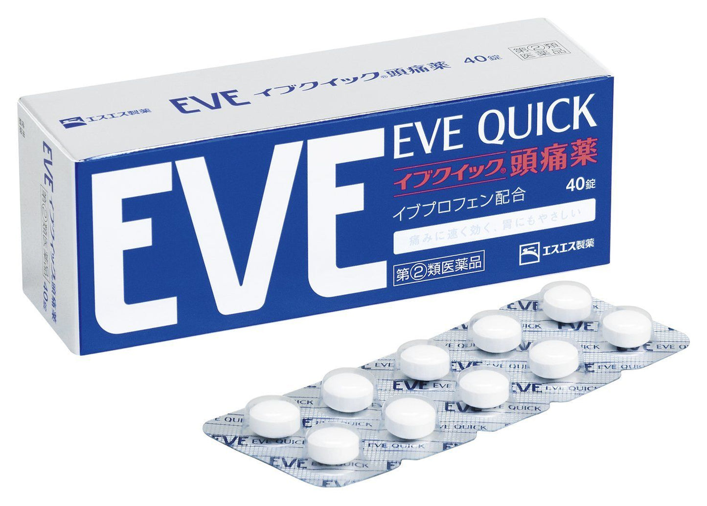 EVE Quick Pain Reliever Tablets – 40 Tablets