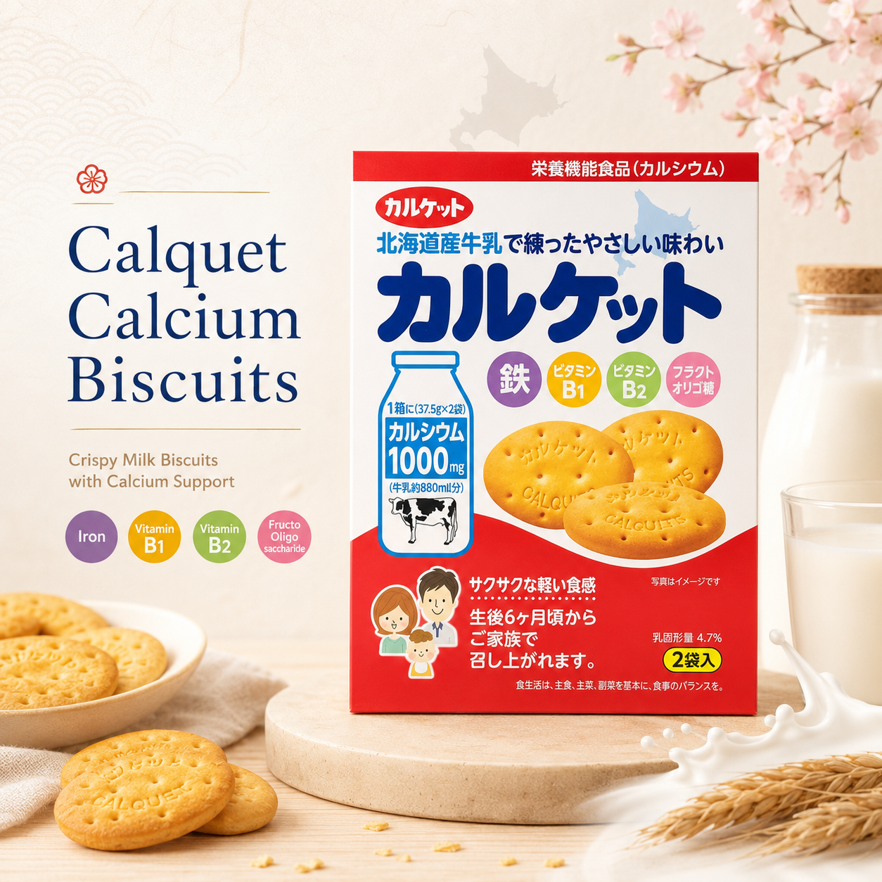Mr. Ito Calket Calcium Milk Biscuits 75g