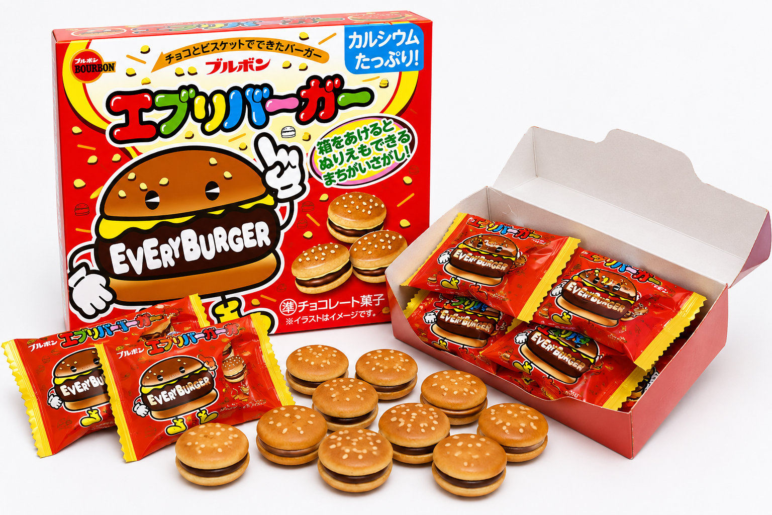 Bourbon Every Burger Chocolate Biscuit 66g