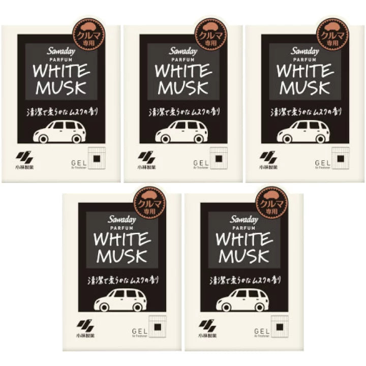 Sawaday Car Gel Air Freshener White Musk 110g
