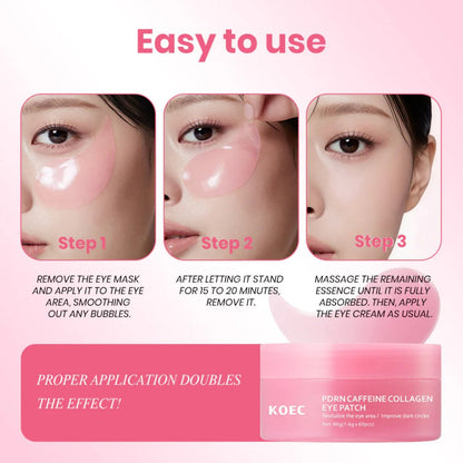 Medicube - PDRN Pink Caffeine Collagen Eye Patch  (60pcs)