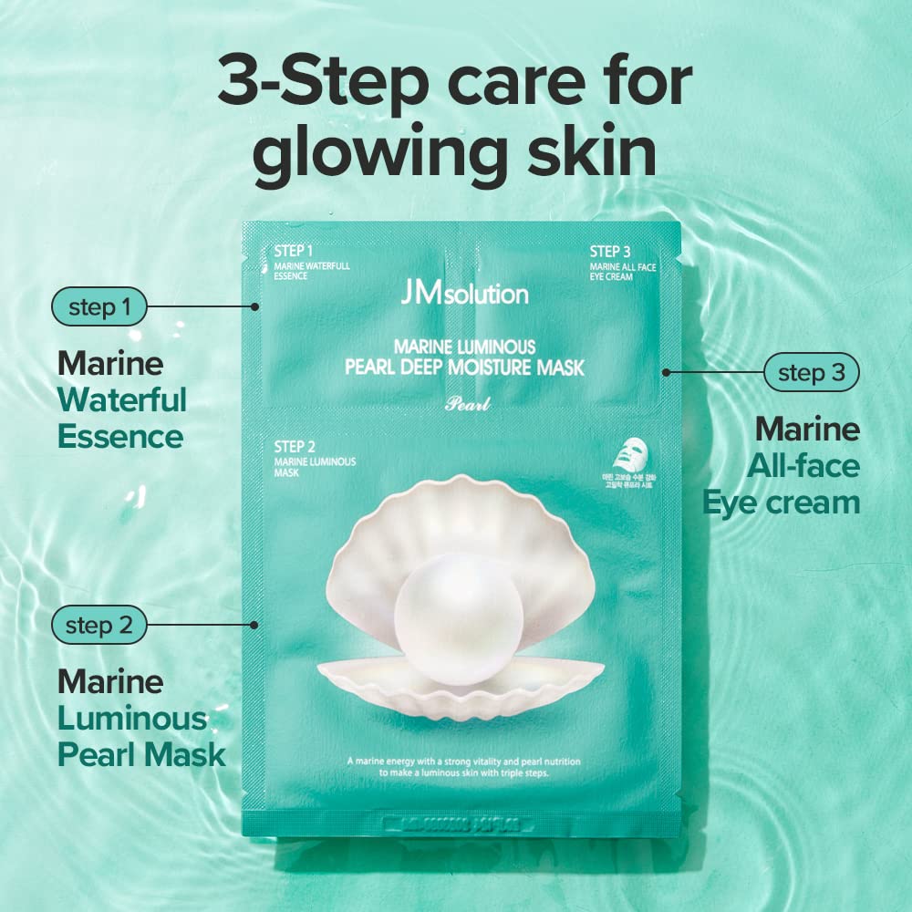 JMSOLUTION Marine Pearl Moisture Mask 33ml x 5pcs