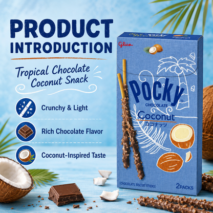 Glico Pocky Coconut Chocolate Biscuit Sticks