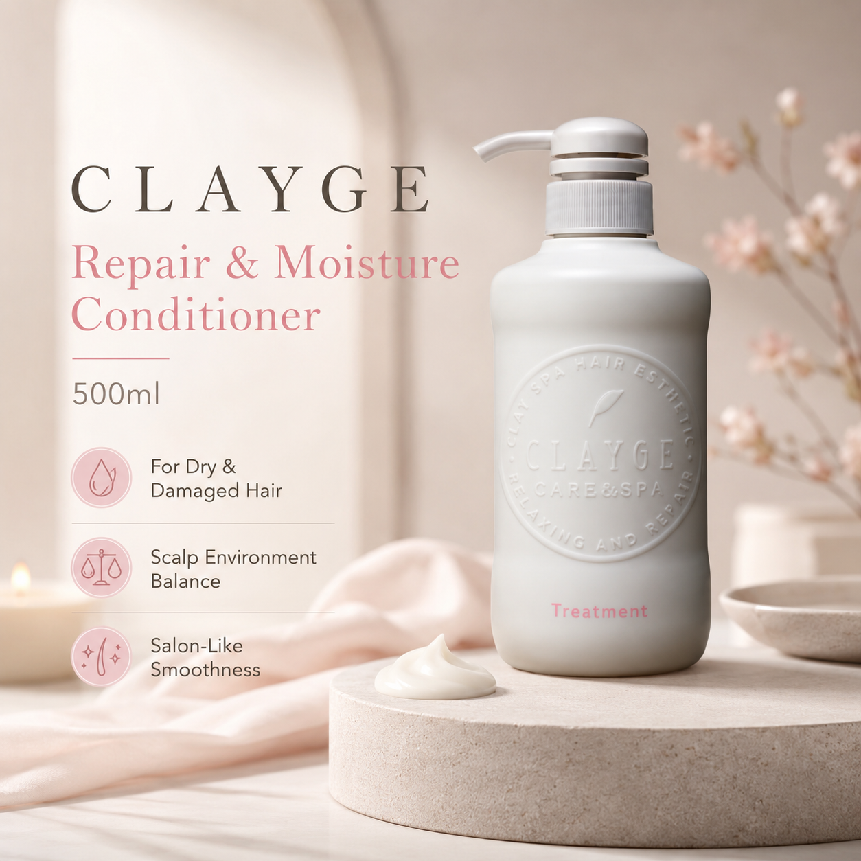 CLAYGE Onsen Spa Scalp Repair & Moisture Conditioner 500Ml