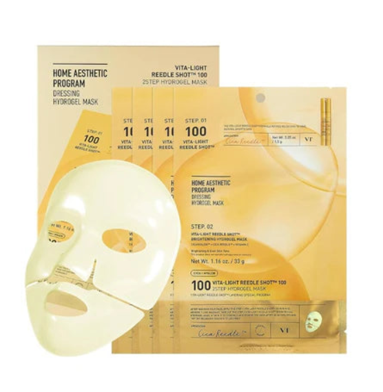 VT Reedle Shot 2-Step Sheet Mask Soothing & Brightening Orange 4Pcs