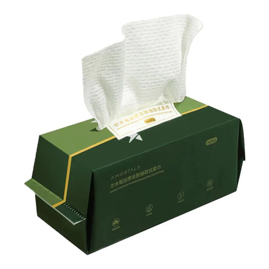 Amortals Thickened Cotton Roll Washcloth – 70 Sheets (Pull-Up Roll)