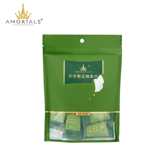 AMORTALS Compressed Soft Travel Face Towel 20pcs