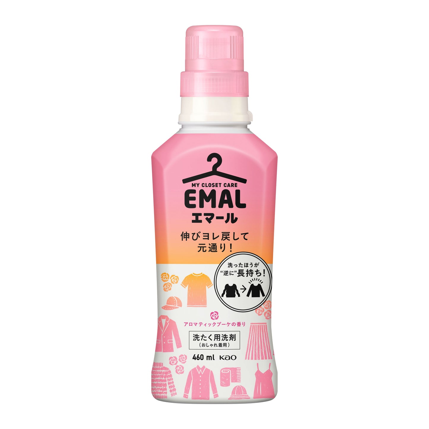 KAO EMAL Delicate Laundry Detergent for Wool and SIlk Floral Scent 460ml(花王 真丝羊毛防缩护色洗衣液 粉色花香型 460ml