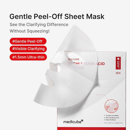 Medicube - Hypochlorous Acid Peel Mask Set 13ml x 3 Sheets