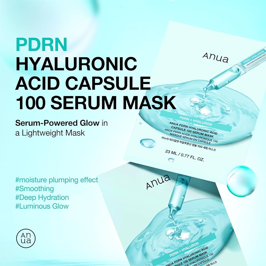 Anua - PDRN Hyaluronic Acid Capsule 100 Serum 30ml x 2 + Serum Mask Set