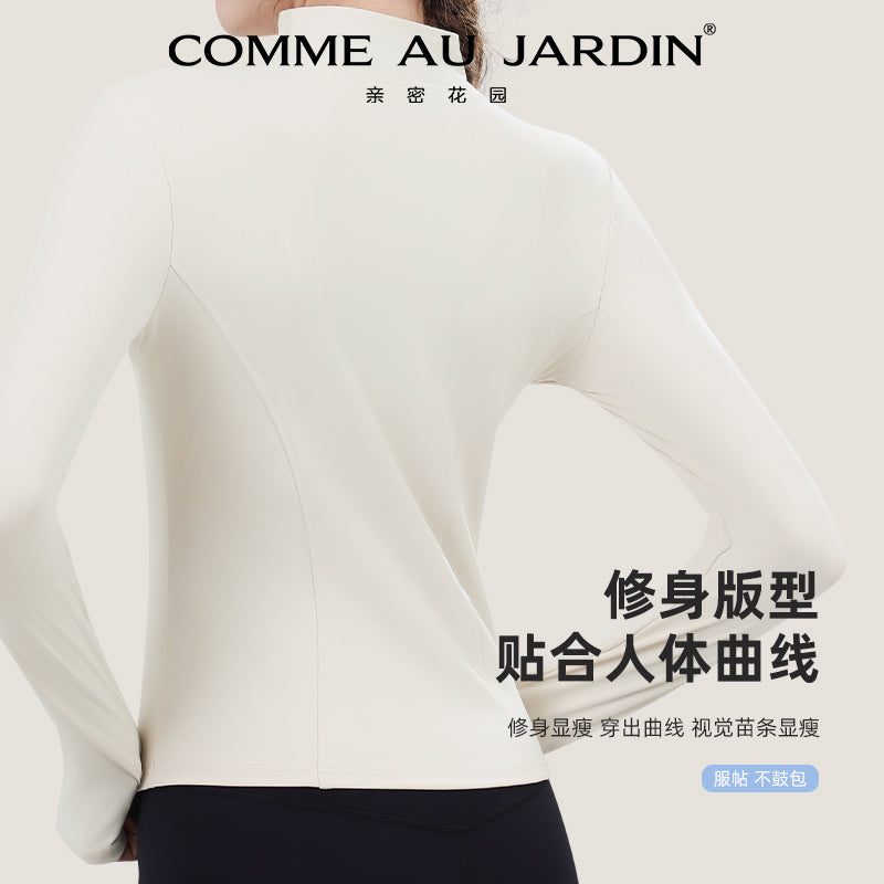 CAJ Premium Women’s Short Slim-Fit Jacket for Yoga and Pilates, Running, Workout –  Athletic Wear with UV Protection 亲密花园女士运动健身外套修身夹克短款瑜伽普拉提防晒