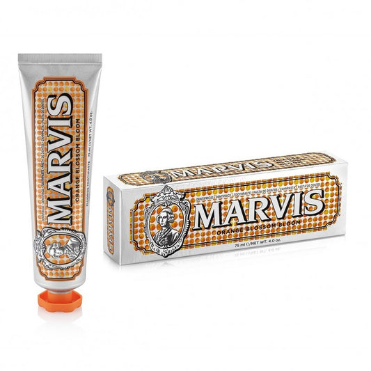 MARVIS MARS MINT TOOTHPASTE WHITENING GUM PROTECTION ITALIAN IMPORTED ORANGE BLOSSOM BLOOM 75ML（MARVIS 橙花绽放薄荷牙膏 橘色75ML