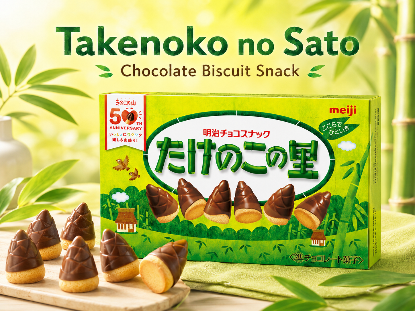 Meiji Takenoko no Sato Chocolate Biscuit 63g