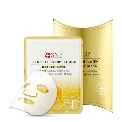 SNP Gold Collagen Ampoule Mask 10pcs