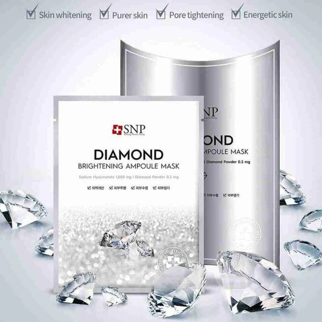 SNP Diamond Brightening Ampoule Mask 10pcs