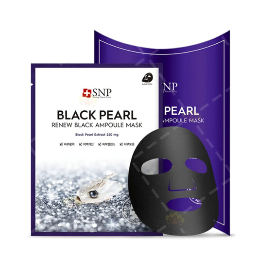 SNP Black Pearl Renew Black Ampoule Mask 10pcs