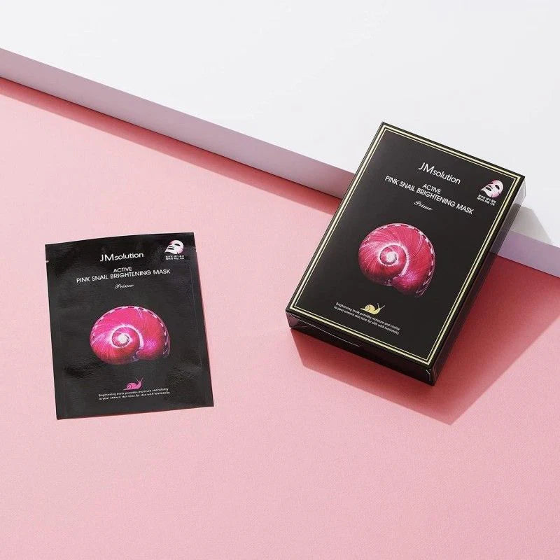 JMSOLUTION Pink Snail Brightening Mask 30ml x 10pcs