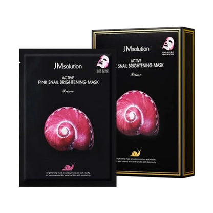 JMSOLUTION Pink Snail Brightening Mask 30ml x 10pcs