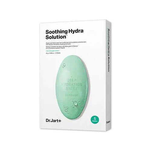 DR.JART DERMASK WATER JET SOOTHING HYDRA SOLUTION 5PCS（蒂佳婷绿色药丸面膜 5片）