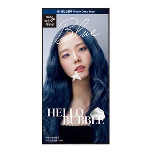 MISE EN SCENE HELLO BUBBLE HAIR DYE 4B WHALE DEEP BLUE