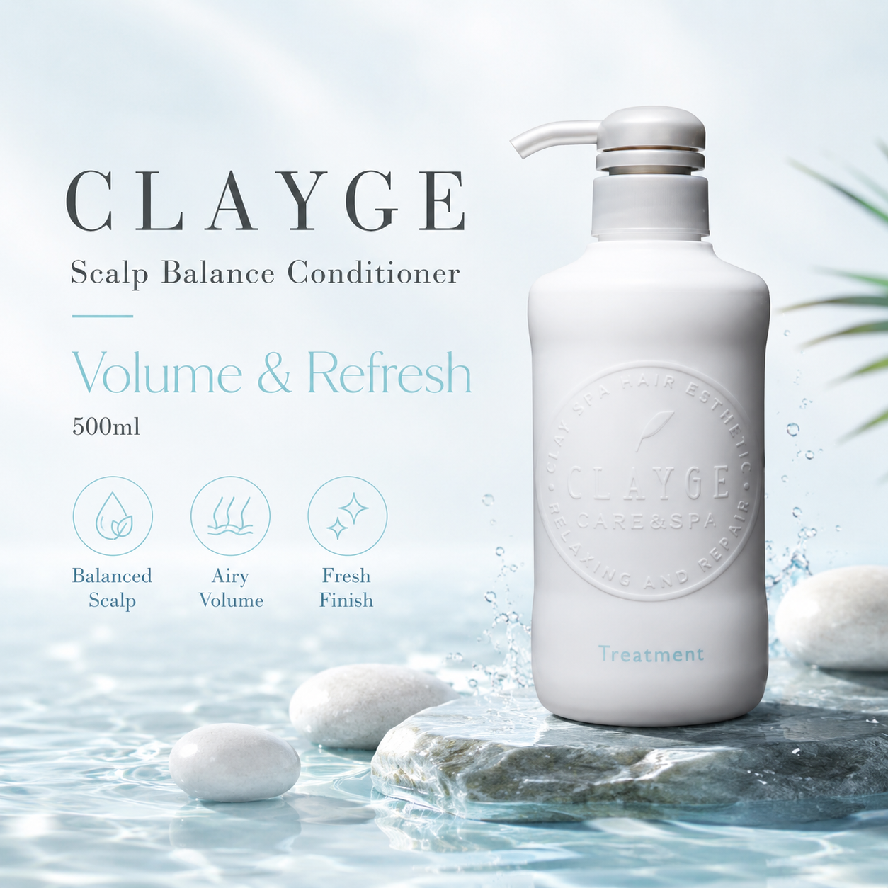 CLAYGE Onsen Spa Scalp Balance Conditioner Volume & Refresh 500Ml