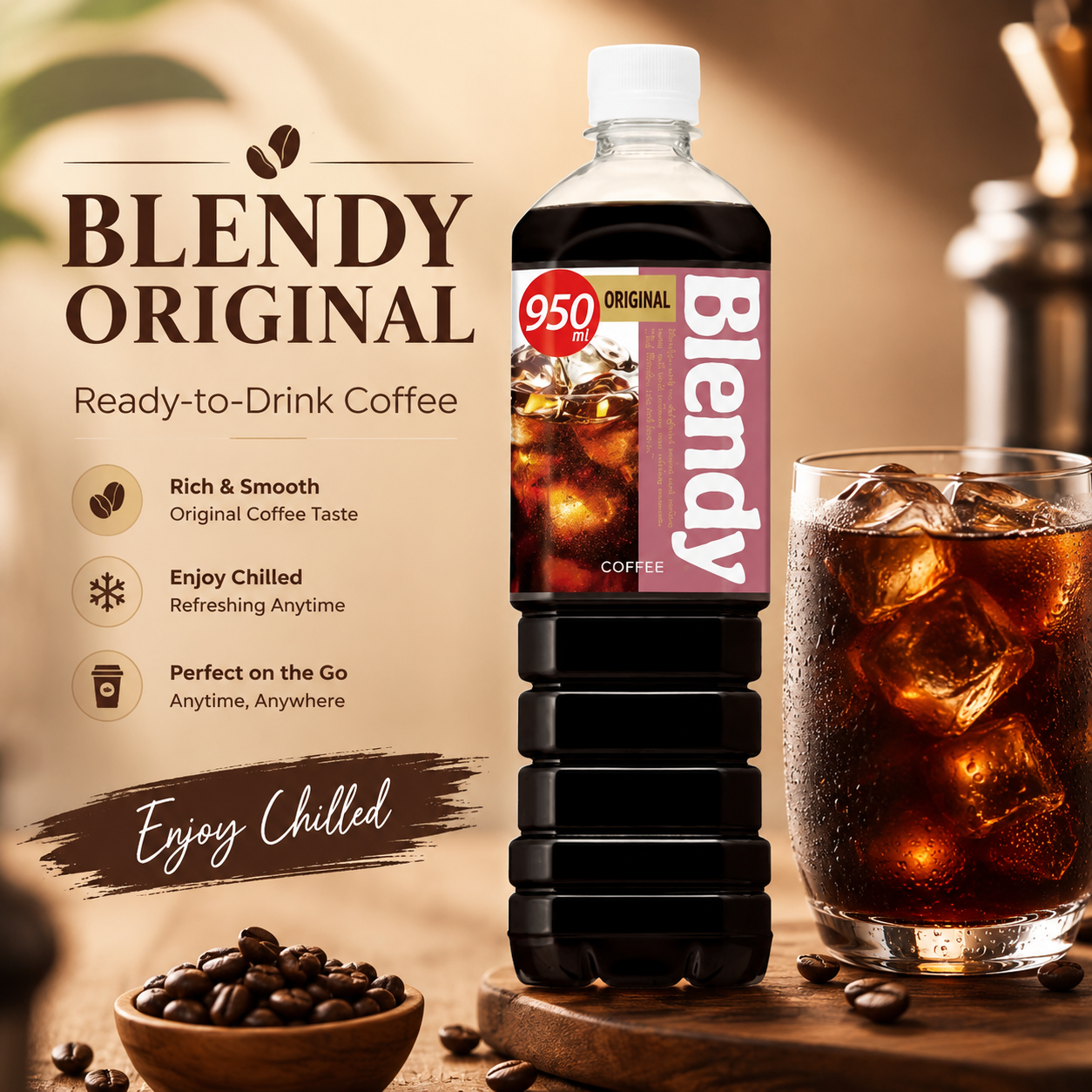 Suntory Blendy Bottled Coffee Original 950ml