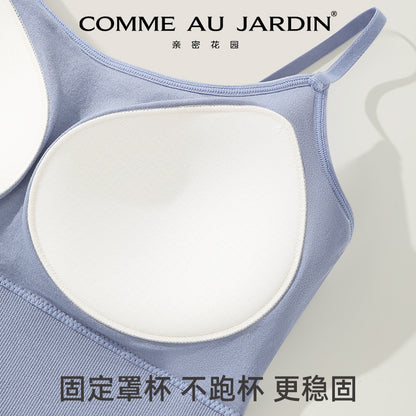 CAJ Premium Seamless Sports Bra for Women – High Support Yoga Top with Stylish Back Design for Running and Fitness 无缝运动内衣外穿文胸训练美背bra瑜伽上衣防震跑步背心女健身服 细带律动2in1