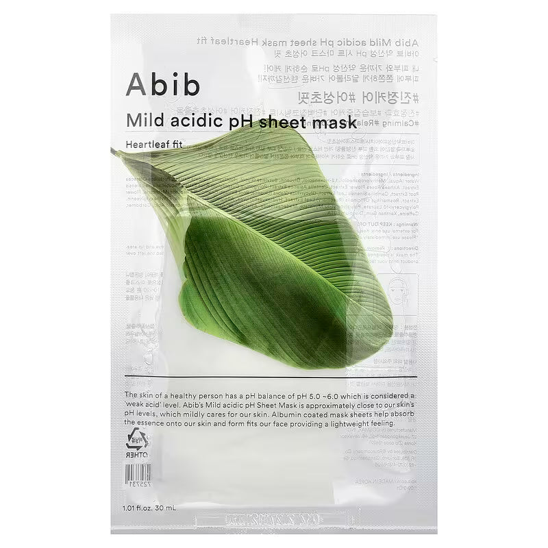 Abib - Mild Acidic pH Sheet Mask Heartleaf Fit 30ml