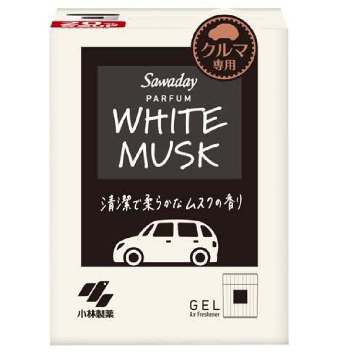 Sawaday Car Gel Air Freshener White Musk 110g